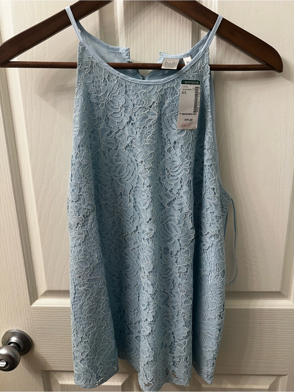 Twik Light Blue Lace Camisole Top
